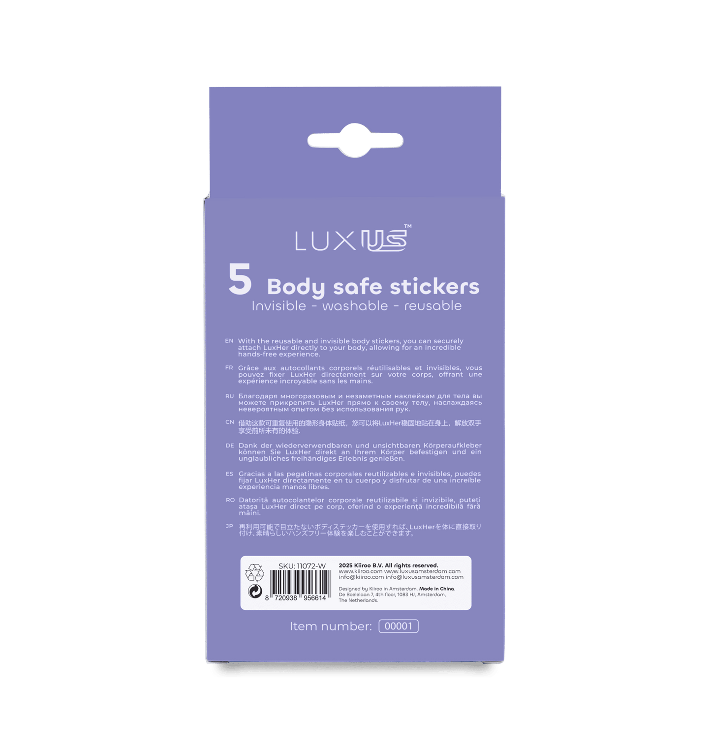 5-Pack adhesive stickers
